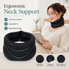 Foam Neck Support Brace for Daily Comfort – Adjustable Cervical Collar Sleeve for Travel, Reading & Rest