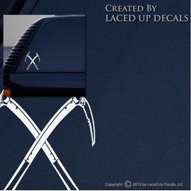 Crossed Ice Axes Vinyl Decal Small