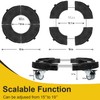 W B D WEIBIDA Trash Can Dolly Wheels Adjustable 15-19