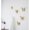 Primst 3PCS Brass Butterfly Hooks with Screws, Decorative Wall Mounted