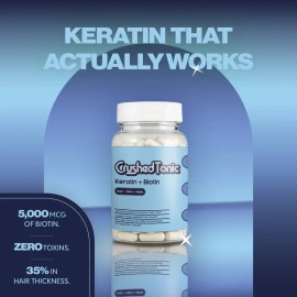 Hair Growth Support Capsules – Keratin, Biotin & Collagen Complex for Thicker Hair, Strong Nails & Healthy Beauty Supplement, 30 Count