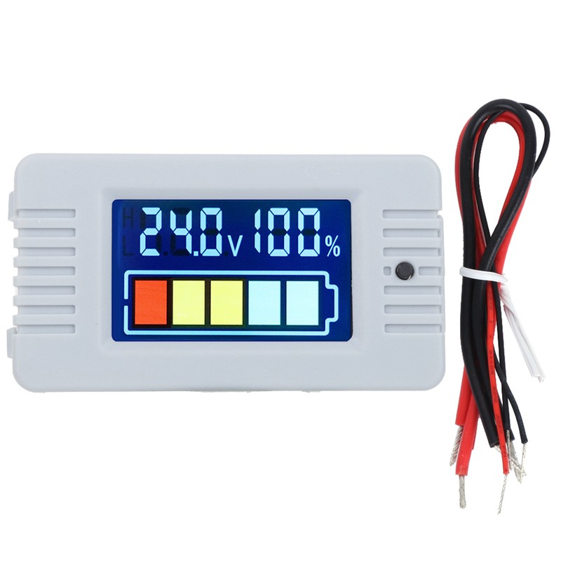 Battery Capacity Indicator LCD Digital Display Voltmeter Power Tester 0~100V