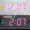 DSLIHA 3D Digital Alarm Clock for Bedrooms, LED Desk USB