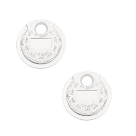 ECSiNG 2pcs Spark Plug Gap Measuring Tool Spark Plug Gap Adjusting Tool Metric Imperial Gauge Spark Plug Gap Measuring Coin Zinc Alloy Measuring Coin