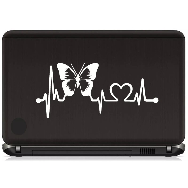 Bluegrass Decals Butterfly Heartbeat Lifeline Monitor Decal Sticker Laptop Surface