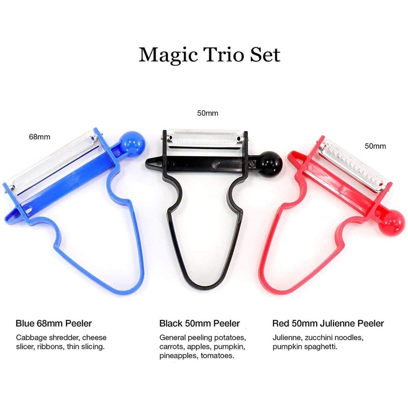 Golddunes Trio Vegetable and Fruit peelers (3 Peeler Set)