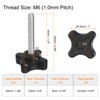 sourcing map 8pcs Star Clamping Knobs M6 x 40mm Metric