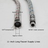 BATHLAVISH 32" Length Faucet Supply Lines 3/8" Comp x M10