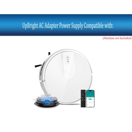 UpBright 12V AC/DC Adapter Compatible with VIPSUN Model Z1 Z-1 7.4V 4400mAh 32.56Wh Li-ion Battery 15W Robot Vacuum and Mop Cleaner Pet Hair Hard Floor Carpet Robotic Vac 1A Power Supply Cord Charger