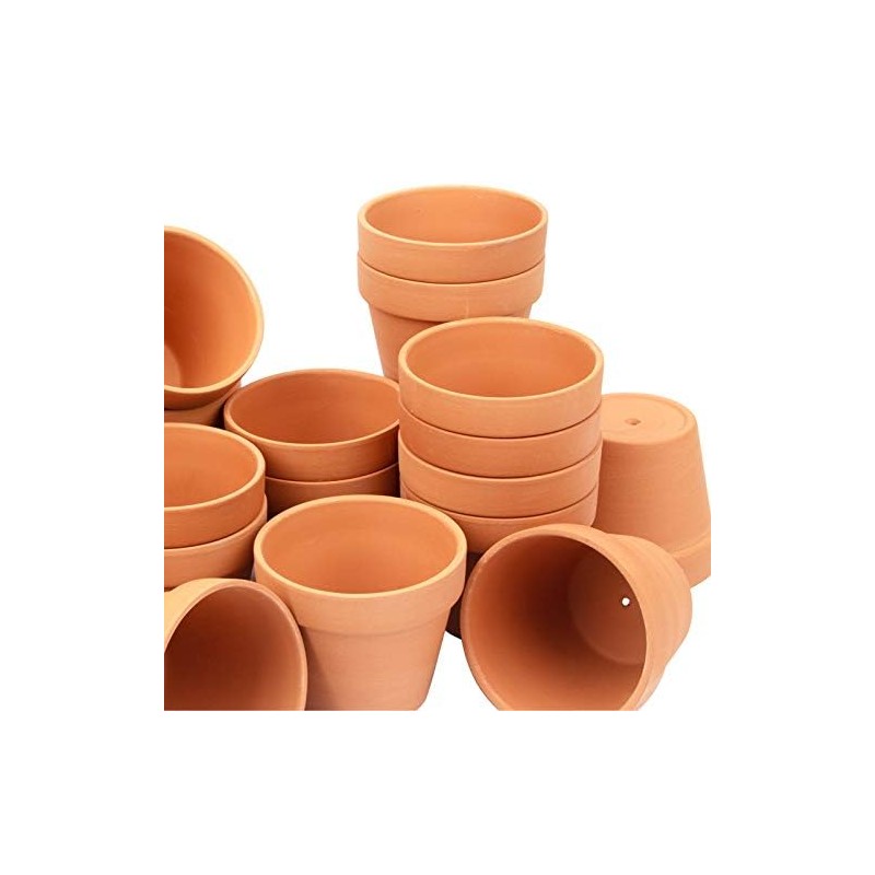 BLQH [26 Pack] 4" Terracotta Planter Pots with Drainage Hole