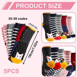IEBTAWN 5 Pairs Children's Socks Girls Socks Children Without Seam Colourful Senaker Socks Made of Cotton Lusti