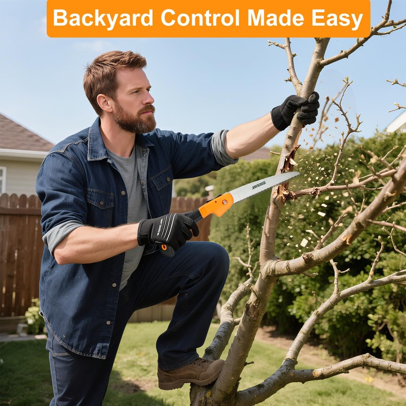 Folding Hand Saw for Tree Trimming, Gardening & Camping, Heavy