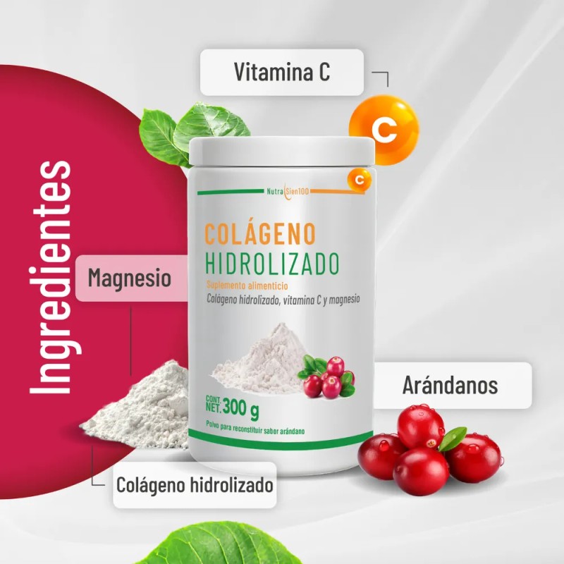 Colágeno Hidrolizado Sin Azúcar Con Arándano Nutrasien 300g