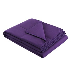 Cottonpure 100% Sustainable Cotton Filled Blanket, Full/Queen, Plum