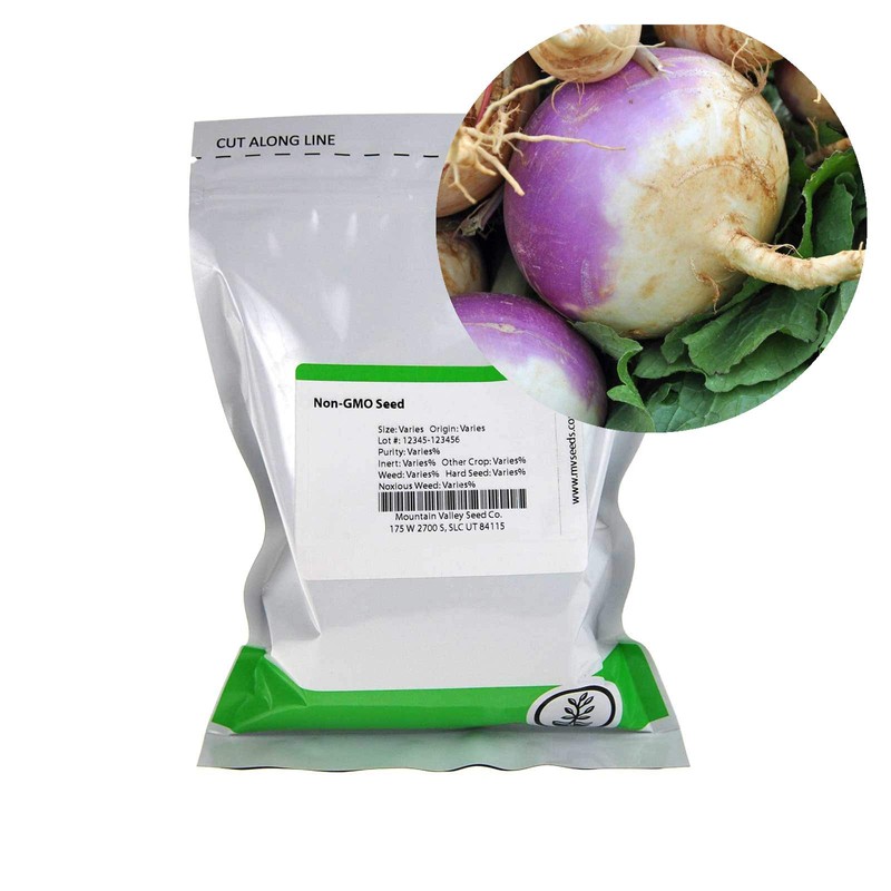 Turnip Garden Seeds - Purple Top White Globe - 1