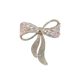 CCAIPU Rhinestone Brooch for Women, Pearl Flower Creative Brooch Cubic Zirconia Rhinestones Brooches Pins Fashion Crystal Clothing Accessories, Jewelry Gifts for Ladies Girls