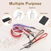 sourcing map 2pcs Woven Neck Lanyards, 8.5" Leather Handmade Keychain