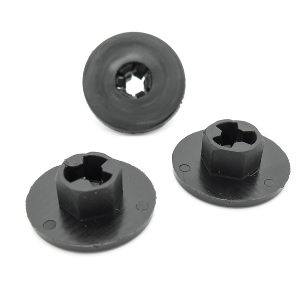 VVO Fasteners Plastic Windscreen Cowl or Scuttle Panel Nut, Black