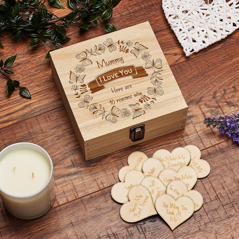 Mummy Gift 10 Reasons why I Love You Wooden Box