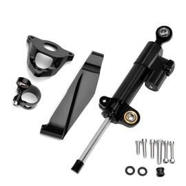 NVVVNX Damper Support Kit For CBR600RR CBR 600 RR CBR 600RR CNC Motorcycle Stabilizer Steering Damper Bracket Mount Kit(Color:Gold Black)