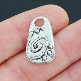 Unbranded 10 Balance Charms Antique Silver Tone 2 Sided - SC3624