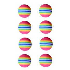 NOLITOY Attractive 63mm Rainbow Balls 8 Pack Eva Training Balls Safe for Home Office Ideal for Golf Practice