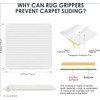 Anti-Slip Rug Grippers, White, Removable Carpet Corner Holders (12)