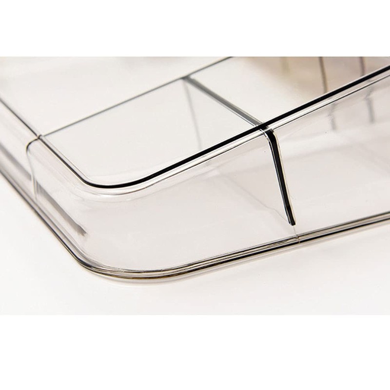 SEIWEI Transparent Eight Grid Cosmetic Storage Box Multifunctional Cosmetic Storage