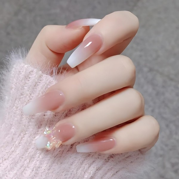 Coffin Press on Nails Long Fake Nails Square False Nails