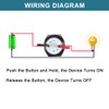 DMWD 2pcs 19mm Super Short Momentary Push Button Switch Waterproof