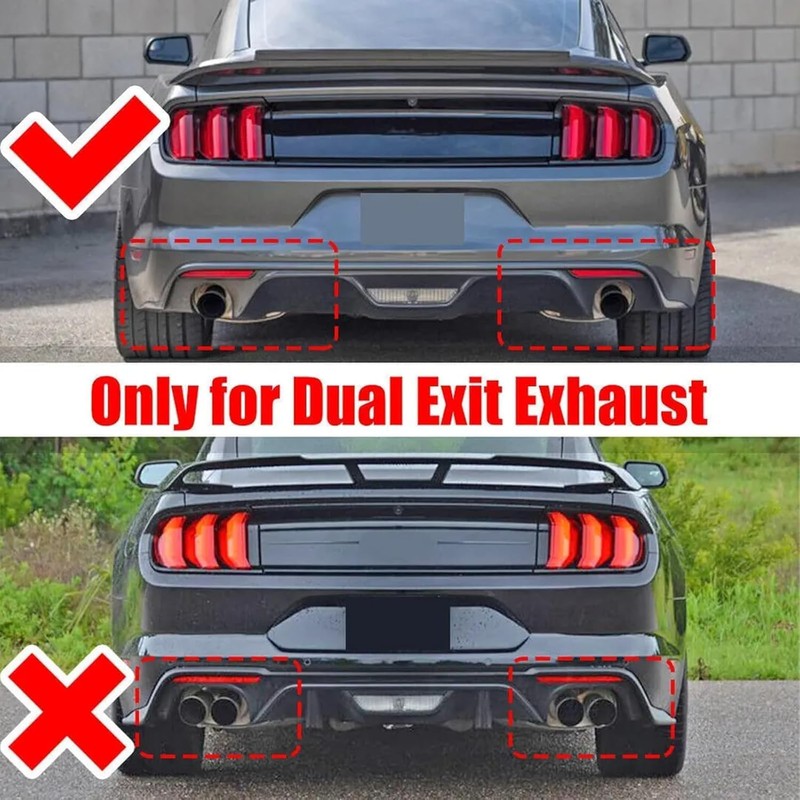 skkyoro Rear Bumper Diffuser for Ford Mustang 2015-2023 V2 Style