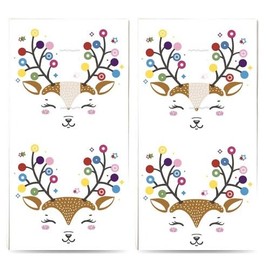 20 Individual Handkerchiefs Christmas Merry Deer 2 Packs of 10 Individual Paper Handkerchiefs Printed Gift