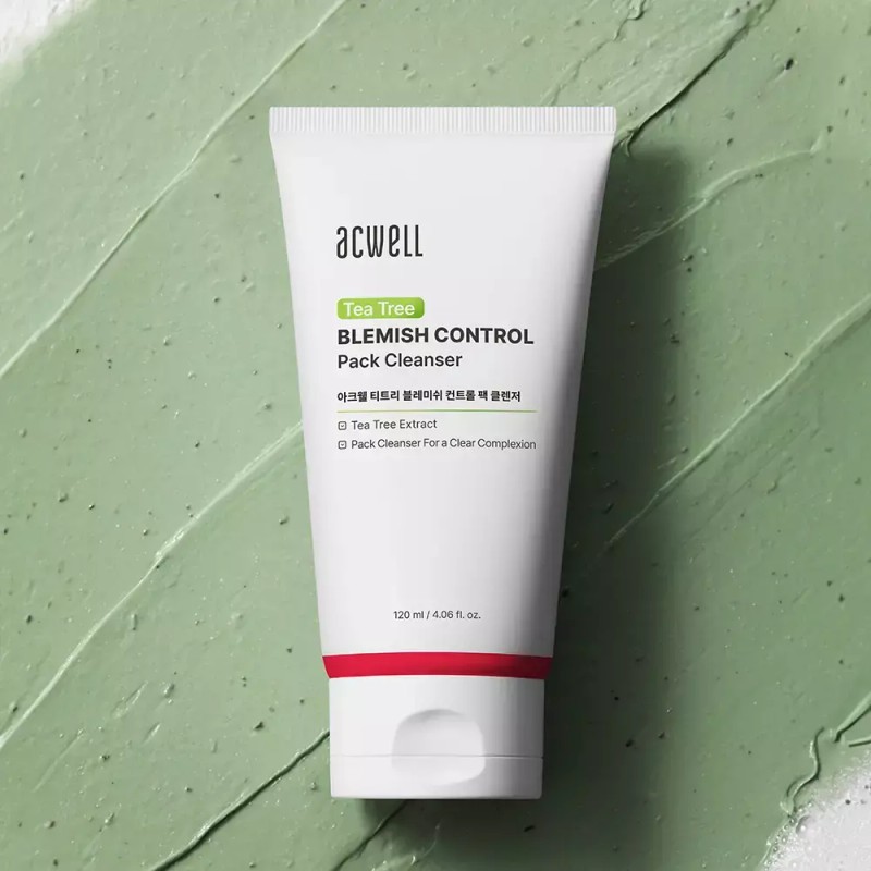 Acwell NEW 아크웰 티트리 블레미쉬 컨트롤 팩 클렌저 120ml New