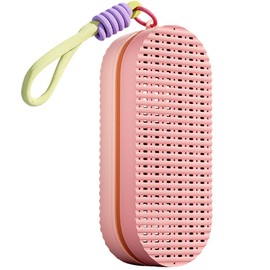 [ＡＸ] スイミングゴーグル ケース 保護用ケース 水泳 ストラップ付き シリコン製 おしゃれ (ピンク)