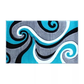 Flash Furniture Athos 2X3 Abstract Rug, Turquoise - KP-RG952-23-TQ