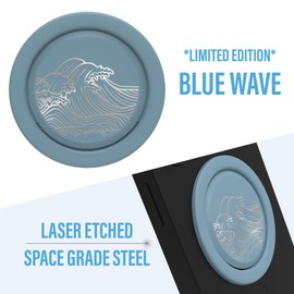 Tango Ultra Thin Grip for MagSafe: One Hand Pop, Stand, 10x Expandable, Space Grade Steel, Removable for Wireless Charging. Half The Thickness, Twice The Pop - Limited Edition: Blue Wave