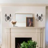 Crystal Wall Sconce,2- Lights Vintage Candle Wall Sconces,Black Wall Lamp,