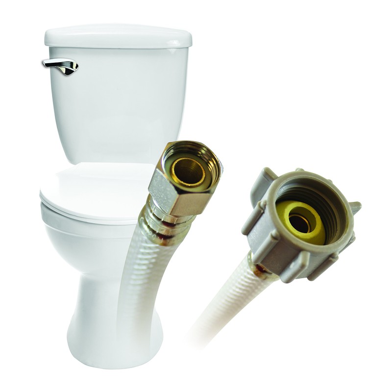 Fluidmaster B1TV12 Toilet Connector, Reinforced Vinyl - 3/8 Female Compression