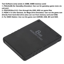 Memory Card for PS1, Portable Stick Plug and Play, Thick Machine V1.966, USB Game Start Card (8MB)