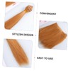 Beavorty 6pcs Doll Hair Extensions High Temperature Silk Straight Wigs