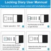 Dzhzal Diary with Lock for Girls Boys and Women Lockable