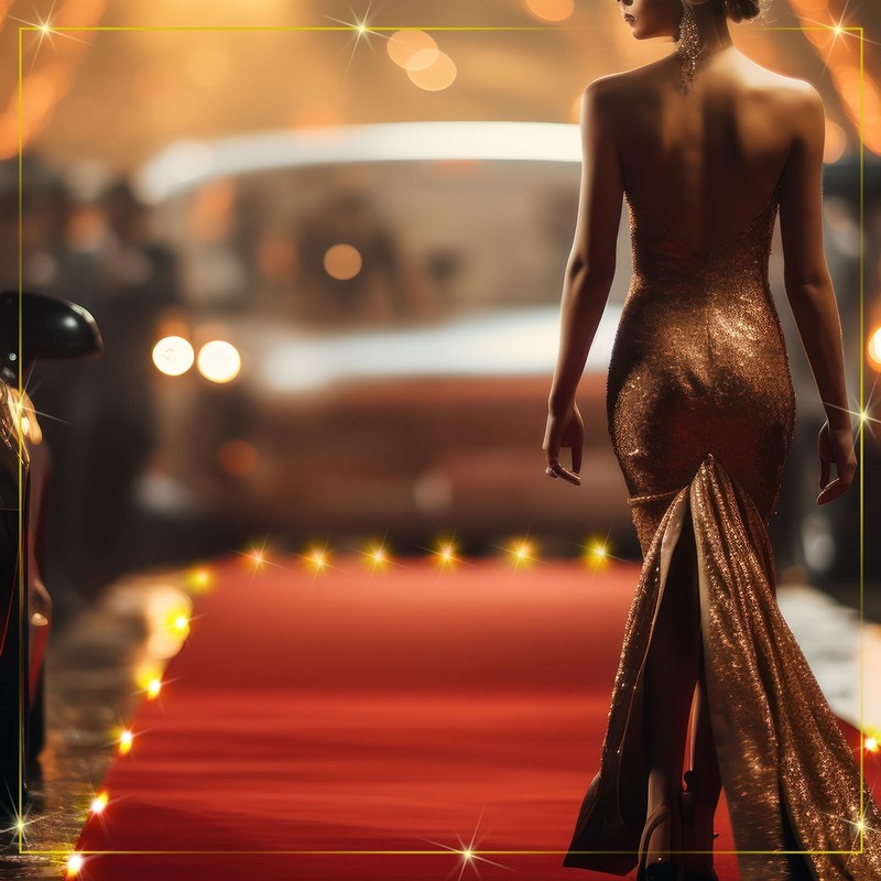 Tinideya Red Carpet Runner with Light for Events Red Fabric