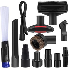 Alrens 12 Pack Universal Vacuum Attachments for Shop Vac Accessories, 2 1/2" to 1 1/4" Vacuum Hose Adapter, 1 7/8" to 1" Vacuum Adapter Attachments Brush Kit