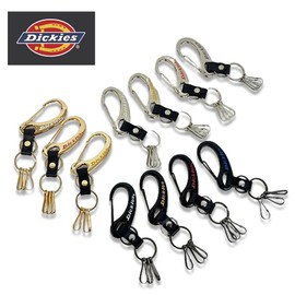 Dickies Carabiner Key Chain (Brand Logo/Simple), Brand Key Holder (Easy to Remove / Total Length 5.5 inches (140 mm), Carabiner, Stylish (Gold x Yellow Logo), Gold x Yellow Logo