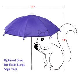 Aliyoham Squirrel Feeder Umbrella, Squirrel Picnic Table Umbrella for Outside, Replacement Mini Umbrella for Squirrel (Purple)