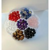 Natural 8mm Gemstone Crystal Round Beads Jewelry Making Box Set