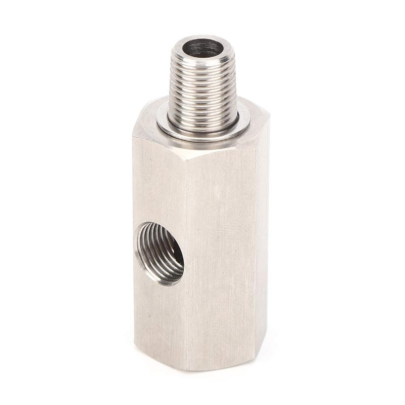 Turbo Adapter, Hydraulic Sensor Tee 1/8" NPT Turbo Oil Feed