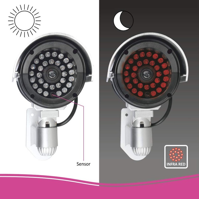 ELRO CDB25S-2 Outdoor Dummy Surveillance Camera with LEDs Pack of