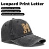 Womens Baseball Hat Initial Gifts, Cheetah Baseball Cap Low Profile