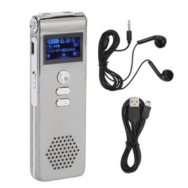 Voice Recorder MP3 WAV 192kbps Noise Reduction Dual Microphone Password Function Digital Recorder with Earphone 8G
